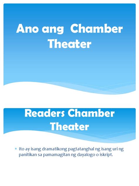 chamber theater tagalog|Ano Ang Readers Chamber Theater .